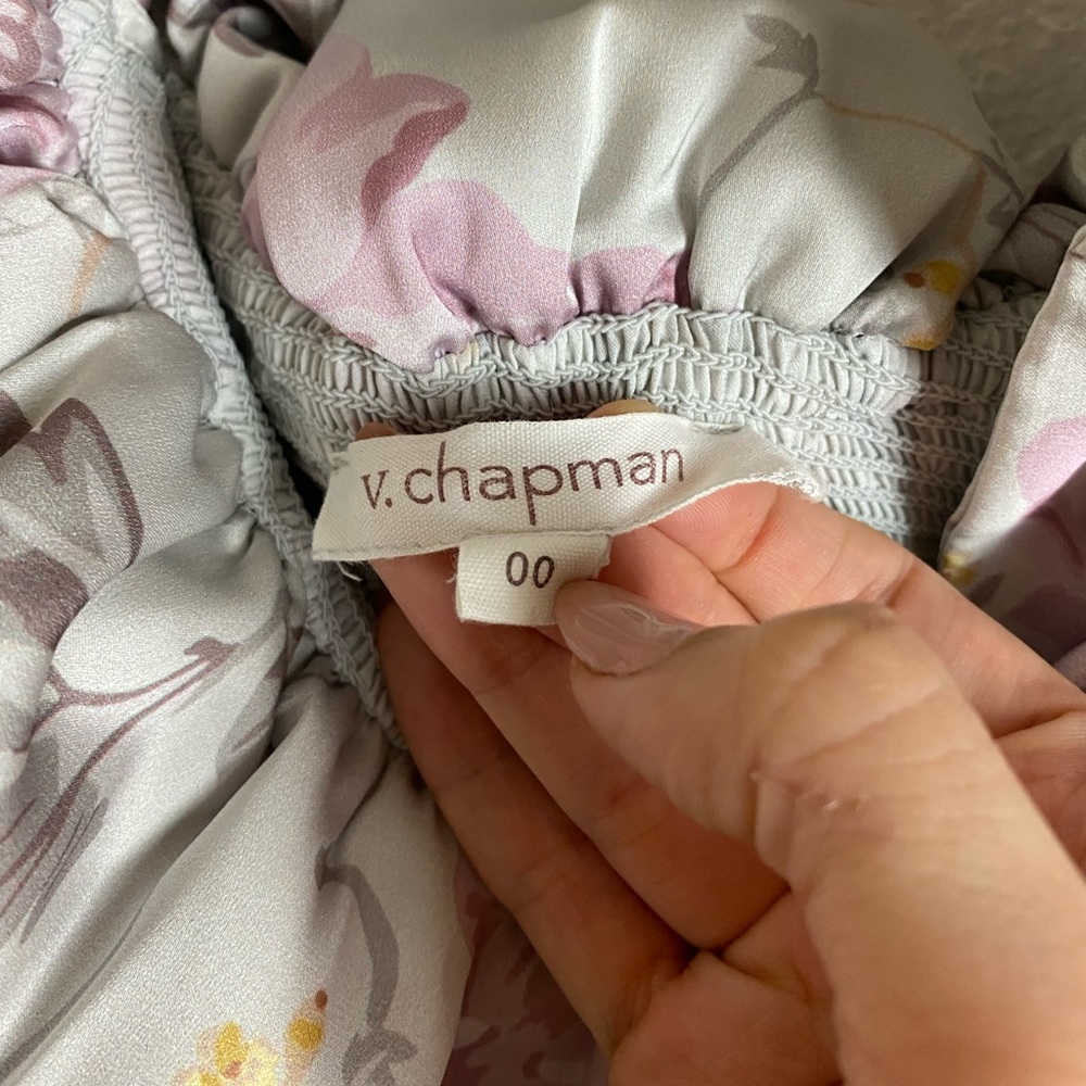 V. Chapman The Lilac Dress in Purple Floral in Size 00 - Picture 5 of 10
